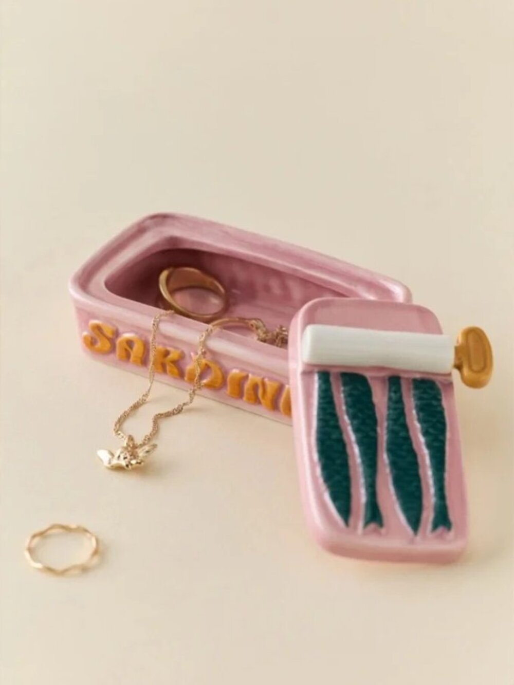 Urban Outfitters Exclusive Pink Sardine Lidded Trinket Box - SOLD OUT NWT RARE